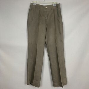 J. Jill 100% Linen Straight Leg Dress Pants Size 10T Taupe Neutral Staple Career